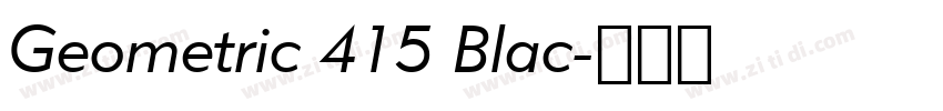 Geometric 415 Blac字体转换